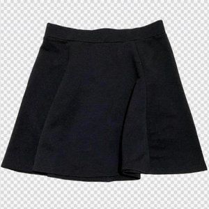 Black Stripe Texture Skater Skirt Divided